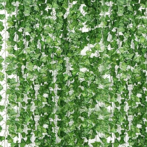 24 Pack 172 FT Artificial Ivy Garland Greenery Outdoor Faux Plants Leaf Garland - Picture 1 of 12
