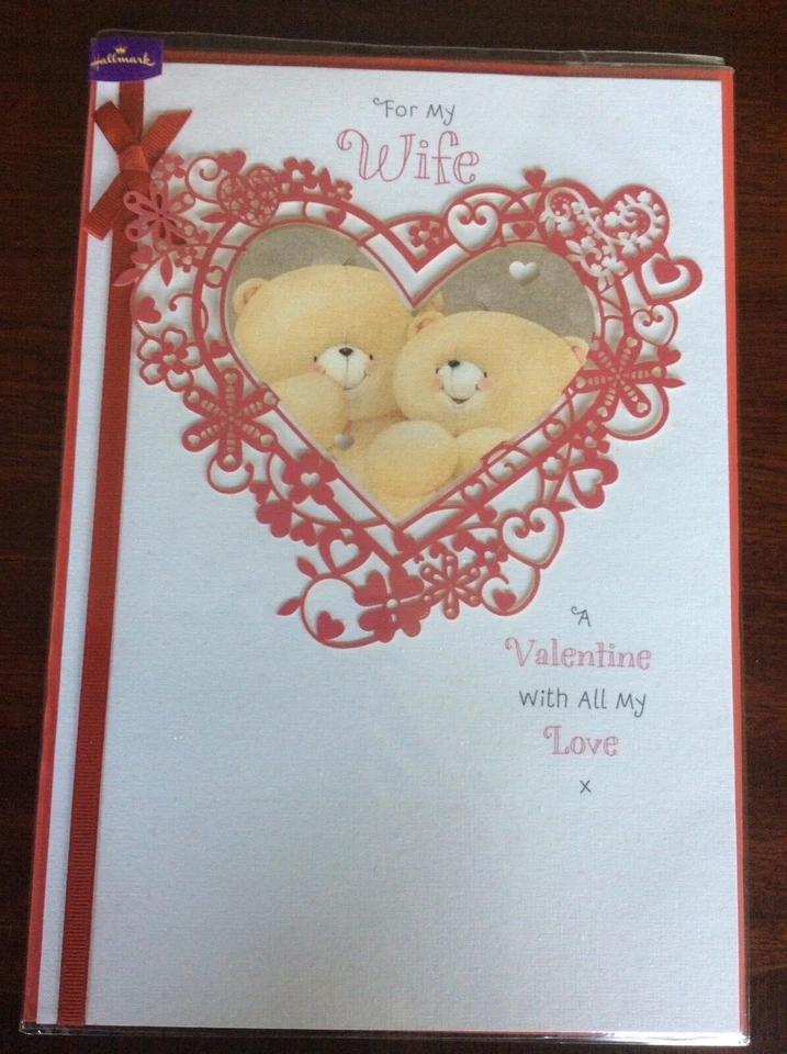 For my Wife, on Valentine’s Day, Card and envelope  Freepost U.K.  - Image 1 of 4