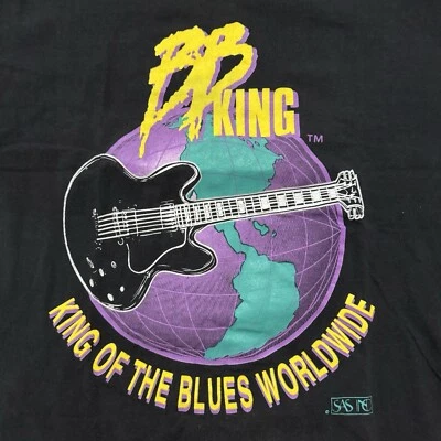 CAMISETA VINTAGE AÑOS 90 BB KING - REY DE LOS AZULES TALLA XL puntada única Foto 1 de 4