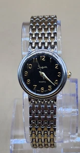 Sheffield watch Quartz Japan Movement basket weave band black face - Picture 1 of 6