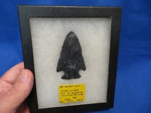 STUNNING Pre 1600 Serrated Archaic Arrowhead Point Elmer Utt Collection 1946 - Picture 1 of 9