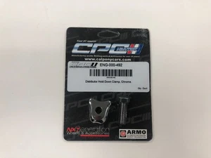 NEW DISTRIBUTER HOLD DOWN CLAMP, CHROME - Picture 1 of 3