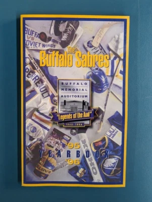 BUFFALO SABERS Yearbook Media Guide 1995 1996 Barnaby Hasek Lafontaine Peca - Image 1 of 2