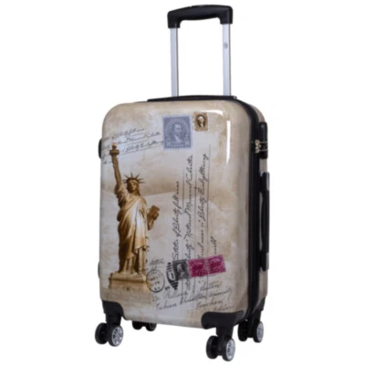 bedruckte Motivkoffer New York Handgepäck Fotokoffer Trolley Koffer 55cm Bowatex - Bild 1 von 4