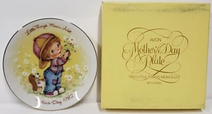 Vintage Avon Mother's Day 1982 Cherished Moments Ceramic Plate with Easel 5" - Picture 1 of 12
