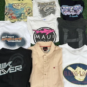 VTG 80s 90s Y2K Men's Ron Jon Quicksilver Surf Skate Shirt Lot of 9 Mixed Sizes - Picture 1 of 24