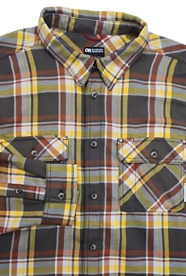Outdoor Research Men's Feedback Heavy Flannel Twill Shirt Size 2XL Hickory Plaid - Image 1 of 4