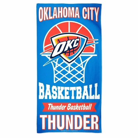 NBA OKLAHOMA CITY THUNDER BEACH TOWEL 30" X 60" 100% COTTON NEW Cover