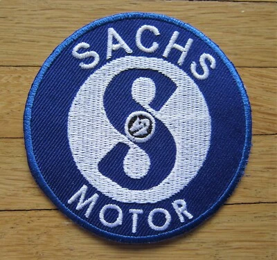 Aufnäher / Aufbügler/ Patch: SACHS Motor - Logo - blau / weiss