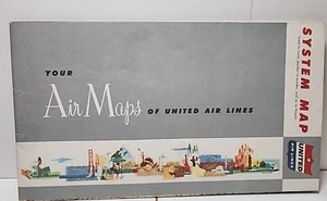 1949 United Airlines International & USA Travel System Brochure Maps RRP 440 - Picture 1 of 6