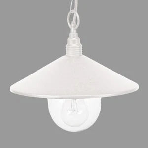 Lampadario Piatto con Catena Lampada da Soffitto per Interni E27 Bianca 40W - Foto 1 di 5