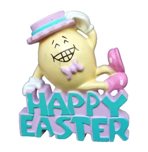 Hallmark PIN Easter Vintage EGG Head Happy MAN Anthropomorphic 1984 Brooch - Picture 1 of 2