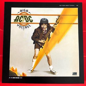 AC/DC High Voltage/Kiss Destroyer Album Cover Art PICTURE / PRINT 7" x 7" - Imagen 1 de 4