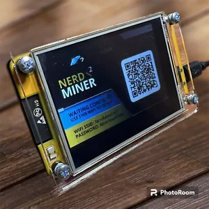 More details for nerd miner v1.6.3 bitcoin esp32 2.8&quot; touch screen, wifi, acrylic case