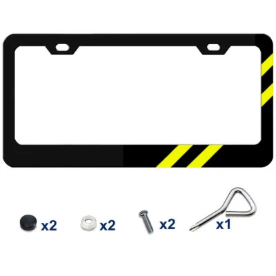 Para Dodge Accesorio Color Negro Coche Pickup Placa Etiqueta Marco Cubierta Metal Foto 1 de 4