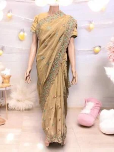 Traditional Designer Saree with Ready Blouse- Elegant Indian Ethnic Wear for Wom - Picture 1 of 24