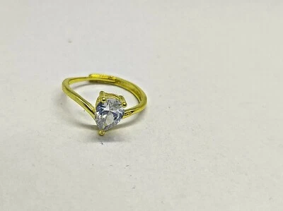 Anello Donna  in Argento 925 pietra GOCCIA zircone  ORO BIANCO - Immagine 1 di 4