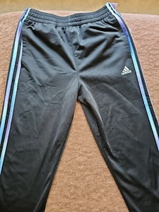 Girl's adidas Three Stripe Athletic Jogger Pant, Size Large With BLUE/PURPLE STR - Picture 1 of 5