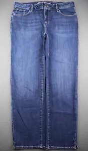 Pantalones de mezclilla Eddie Bauer 2017 de altura media curvilíneos recortados 5 bolsillos talla T14 (34x27) - Imagen 1 de 11