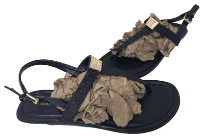 Sandalias Marc Fisher Ademi Comfort para mujer negras/doradas talla: 7 97Q Foto 1 de 4