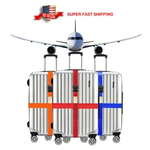 Adjustable Lockable Luggage Suitcase Combination Strap - Tie Down Belt Buckle - Picture 1 of 9