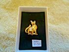 Cat Brooch Or Scarf Pin, Siamese, Gilt  Approx 1.5",  Boxed