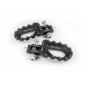 S3 HARDROCK ALUMINIUM ALLOY TRIALS FOOTRESTS FOOTPEGS BLACK ADJUSTABLE - Picture 1 of 1