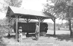 RPPC Wabeno, Wisconsin Logging Exhibit Log 1965 Shawano Vintage Postcard - Picture 1 of 2