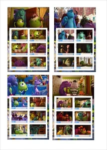 DISNEY MONSTERS UNIVERSITY 8 HOJAS DE RECUERDO animación dibujos animados - Imagen 1 de 2