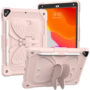 For iPad 9th 8th 7th Air 2 Pro 11 9.7 Kids Shockproof Case Stand Cover Butterfly - Picture 1 of 41