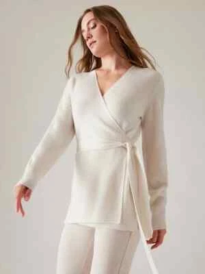 Suéter envolvente Athleta Alpine TALLA XS Magnolia blanco #793361 Foto 1 de 4