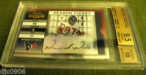 Domanick Davis RC 2003 Playoff Contenders#218/999 ROOKIE auto BGS10!Texans RB RC - Picture 1 of 2