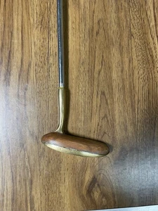 Vintage Gold and Wood RH Putter Steel Shaft - Picture 1 of 5