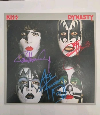 Kiss Autographed 2014 Dynasty Record Hand Signed by Paul, Ace,,Gene - Image 1 of 4