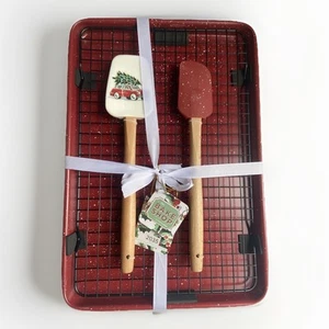 The Bakeshop by Masterclass Set de cuisson brownie 4 pièces spatules et drap Noël - Photo 1/3