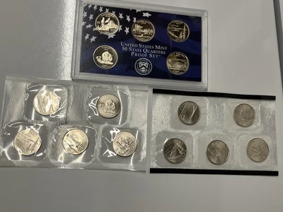 2005 P D S Statehood Quarters BU in Cello Proofs in Gov't Plastic 15-coins Total - Image 1 of 2