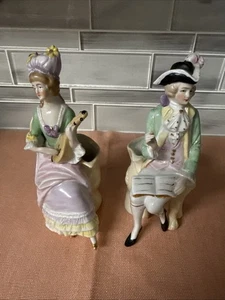 Antique Rare Victorian Grafenthal 1885 Porcelain Sitting Couple 17967 - Picture 1 of 10