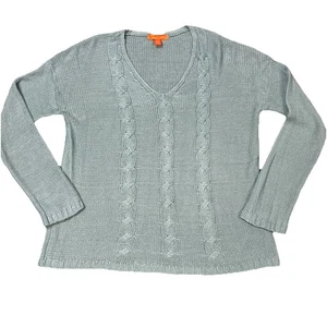 Joe Fresh Pullover mit Zopfmuster Damen Large mintgrün Fischerpullover Winter - Bild 1 von 8