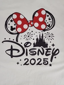 2025 Disney Minnie Mouse White T Shirt Matching Family Vacation Cotton Size XXL - Picture 1 of 4