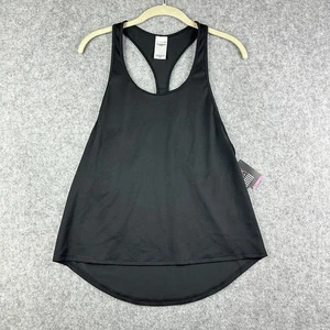 Victorias Secret Tank Top Womens S Black Mesh Racerback VSX Sport Stretch NEW - Picture 1 of 12