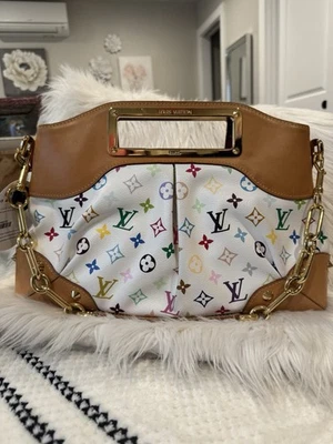 Authentic Louis Vuitton x Murakami Judy MM Bag White Multicolor Monogram Canvas - Image 1 of 4