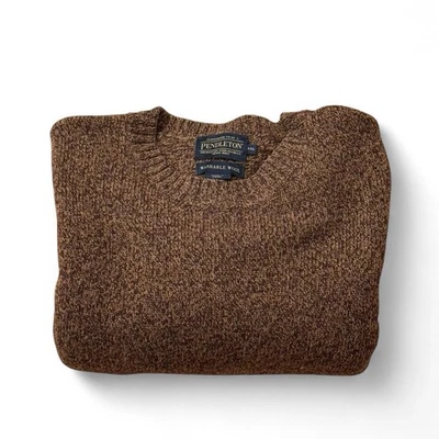Suéter Pendleton Shetland Lana Cuello Redondo Marrón Talla XXL Foto 1 de 4
