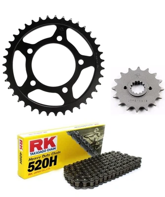 KIT/TRASMISSIONE SUZUKI GS 500E 1999/2005 CATENA 520 RK 520 CORONA39 PIGNONE16 - Immagine 1 di 4