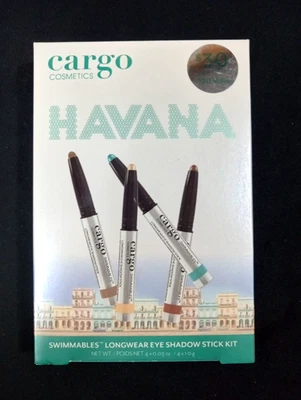 Kit de barra de sombra de ojos nadable Cargo Cosmetics Havana 4 x 0,03 oz nuevo en caja Foto 1 de 4
