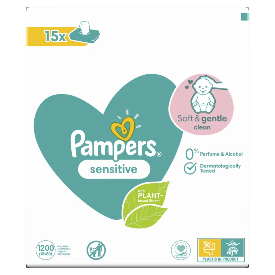 Pampers Sensitive Feuchttücher - 1200 Stück