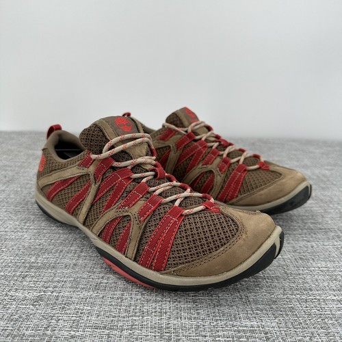 Scarpe Timberland Earthkeepers donna taglia 9 marrone rosso trekking 9013A
