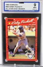 1990 Donruss Kirby Puckett ‘All-Star’ #683  Rarest TRIPLE ERROR Card ISA: 9 MINT