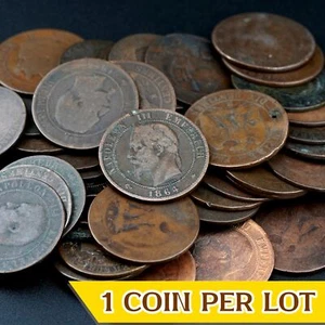 1852-1865 French 10 Centimes Coin (km771.4) - Low Grade, Coin from France! 🇫🇷 - Picture 1 of 1