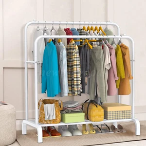 Clothes Rack Heavy Duty Wardrobe Hanger Garment Storage Stand Closet Organizer - Picture 1 of 12