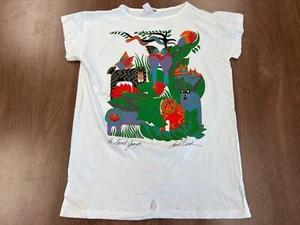 CAMISA MUJER LAUREL BURCH VINTAGE TALLA ÚNICA THE SECRET JUNGLE ART AÑOS 90 NOS EE. UU. - Imagen 1 de 7